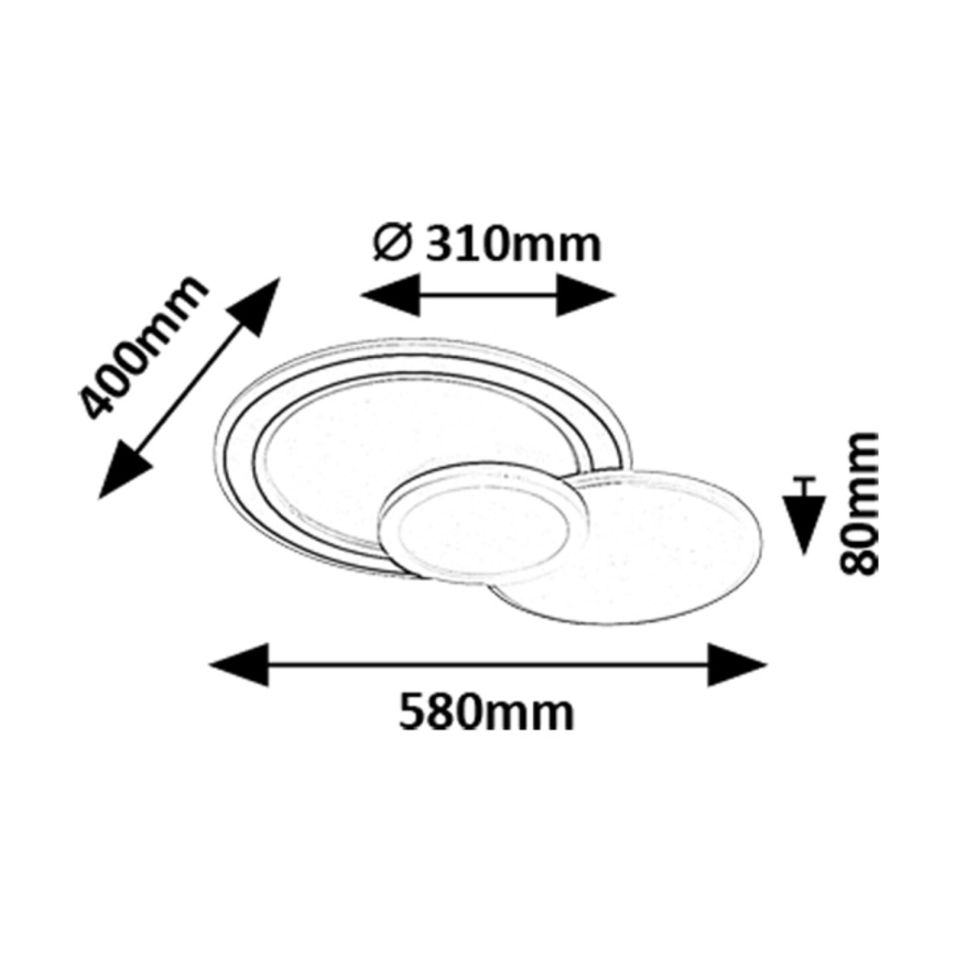 Rabalux - Himmennettävä LED-RGB-kattovalaisin LED/40W/230V 3000-6500K + kauko-ohjaus
