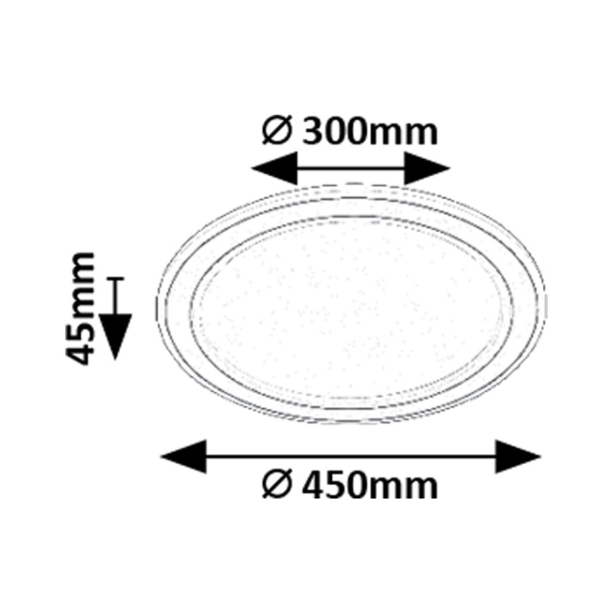 Rabalux - Himmennettävä LED-RGB-kattovalaisin LED/22W/230V 3000-6500K + kauko-ohjaus