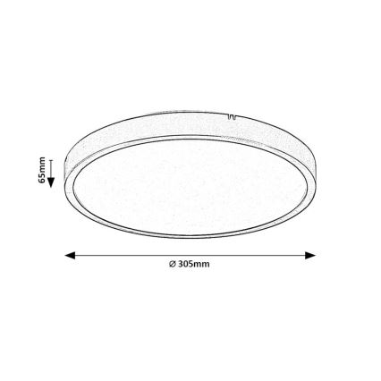 Rabalux - LED-kattovalaisin kylpyhuoneeseen LED/18W/230V 3000/4000/6000K IP44 halkaisija 30,5 cm valkoinen