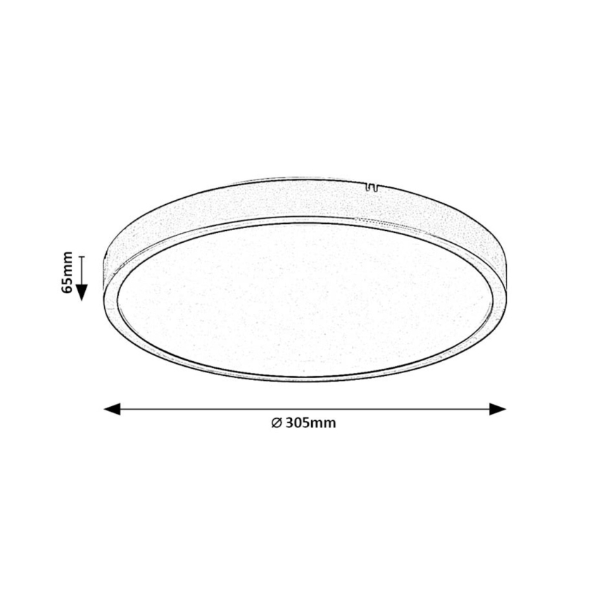 Rabalux - LED-kattovalaisin kylpyhuoneeseen LED/18W/230V 3000/4000/6000K IP44 halkaisija 30,5 cm valkoinen