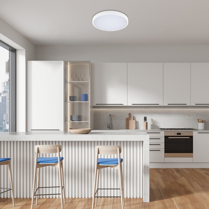 Rabalux - LED RGB Himmennettävä kylpyhuoneen kattovalaisin LED/36W/230V 3000-6000K Wi-Fi Tuya IP44 halkaisija 42 cm valkoinen + kauko-ohjaus