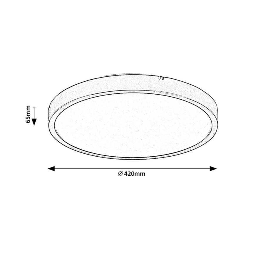 Rabalux - LED RGB Himmennettävä kylpyhuoneen kattovalaisin LED/36W/230V 3000-6000K Wi-Fi Tuya IP44 halkaisija 42 cm valkoinen + kauko-ohjaus
