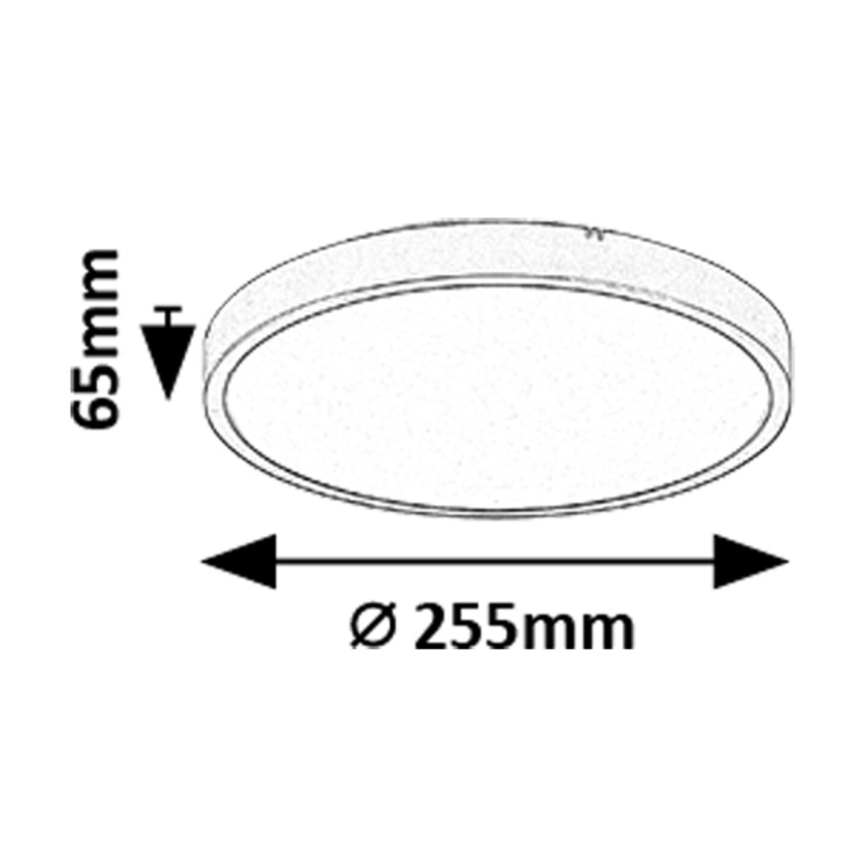 Rabalux - LED-kattovalaisin kylpyhuoneeseen LED/12W/230V 3000/4000/6000K IP44 halkaisija 25,5 cm musta