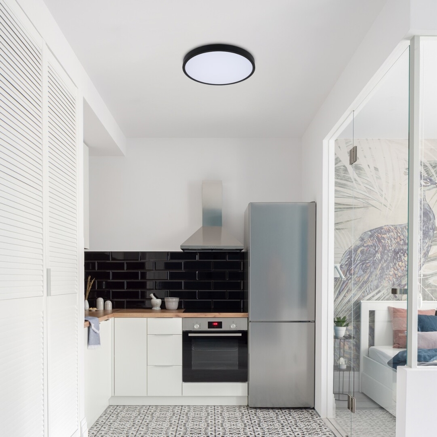 Rabalux - Himmennettävä kylpyhuoneen LED-kattovalaisin LED/24W/230V 3000-6000K IP44 halkaisija 35,5 cm musta + kauko-ohjaus