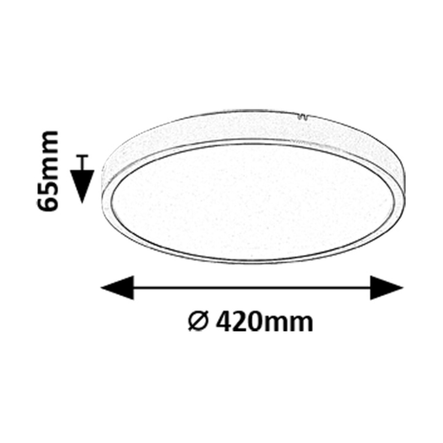 Rabalux - LED RGB Himmennettävä kylpyhuoneen kattovalaisin LED/36W/230V 3000-6000K Wi-Fi Tuya IP44 halkaisija 42 cm musta + kauko-ohjaus