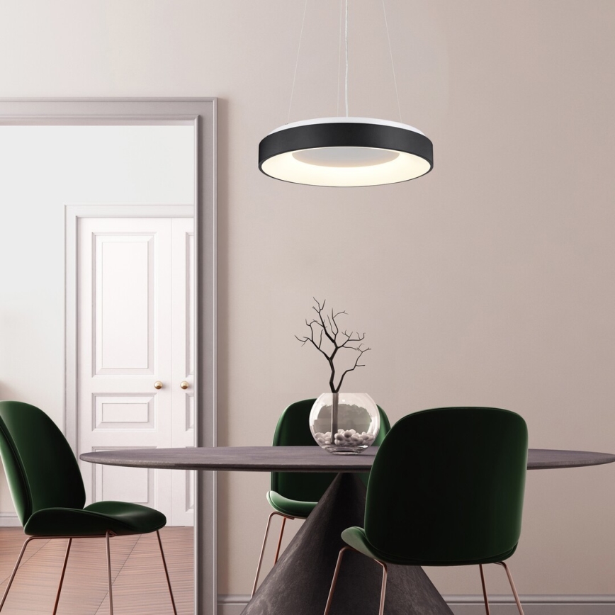 Rabalux - Himmennettävä LED-kattokruunu johdossa LED/38W/230V 3000-6500K musta + kauko-ohjaus