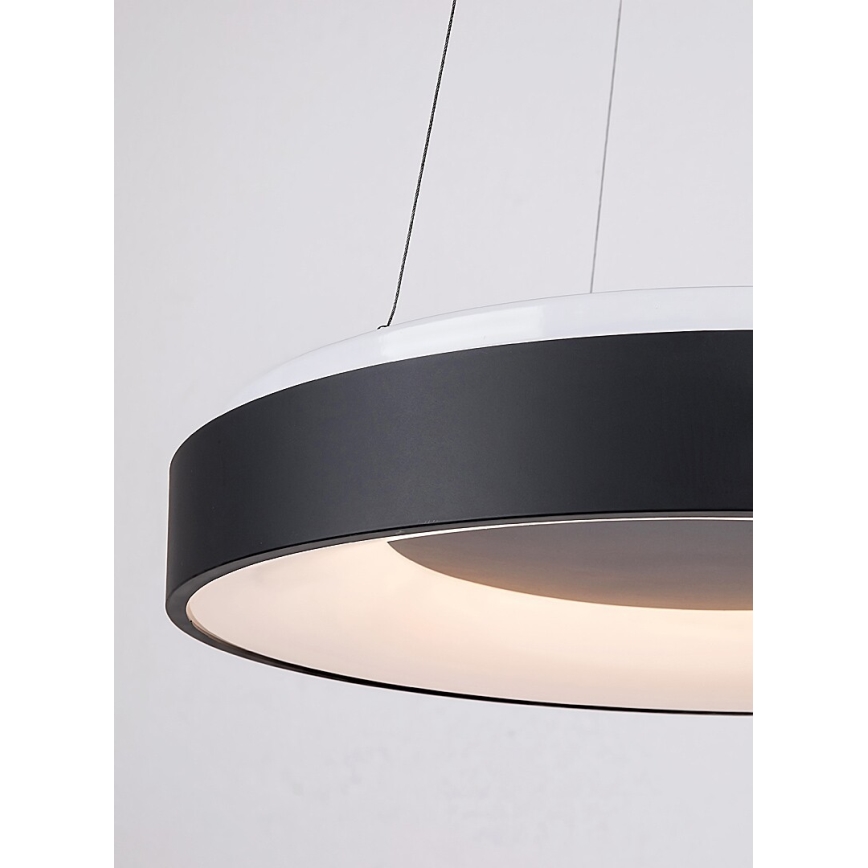 Rabalux - Himmennettävä LED-kattokruunu johdossa LED/38W/230V 3000-6500K musta + kauko-ohjaus