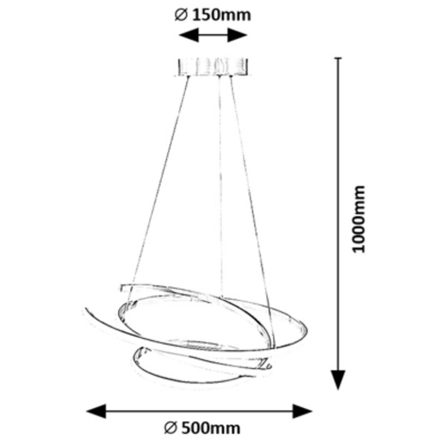 Rabalux - LED-kattokruunu johdossa LED/42W/230V 4000K