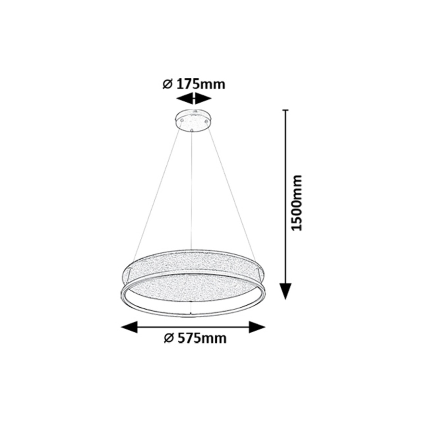 Rabalux - LED-kattokruunu johdossa LED/40W/230V 3000/4000K