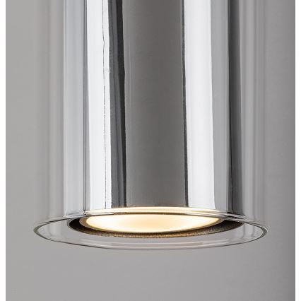 Rabalux - Kattokruunu johdossa 1xGU10/50W/230V läpinäkyvä/kiiltävä kromi
