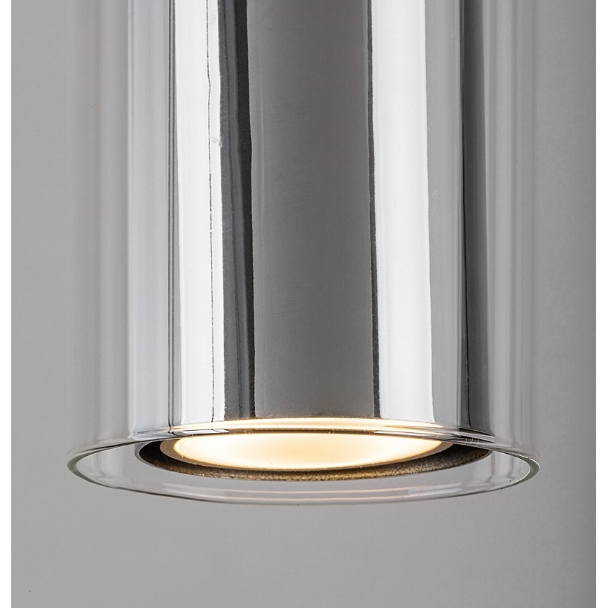 Rabalux - Kattokruunu johdossa 1xGU10/50W/230V läpinäkyvä/kiiltävä kromi