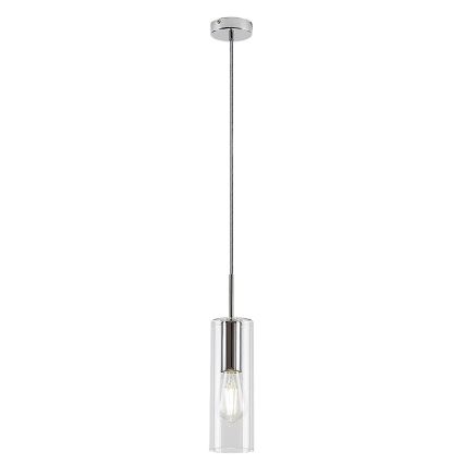 Rabalux - Kattokruunu johdossa 1xE27/40W/230V läpinäkyvä/kiiltävä kromi
