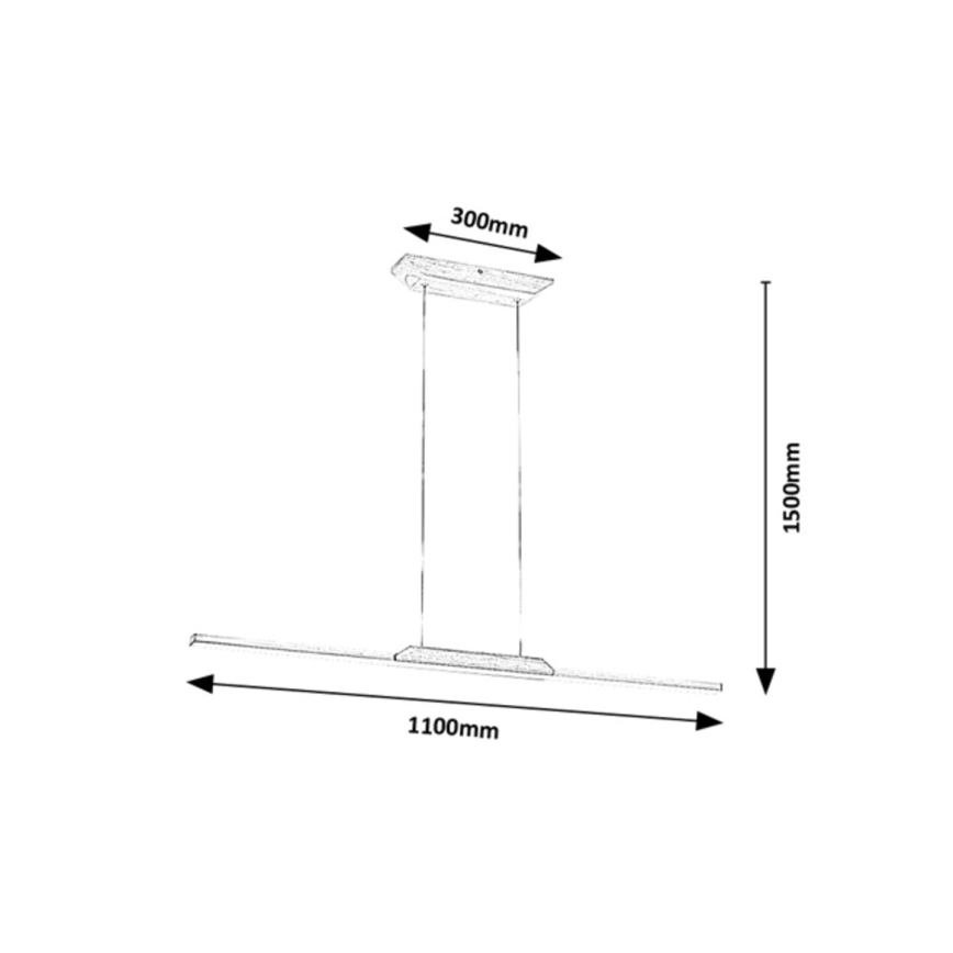 Rabalux - LED-kattokruunu johdossa LED/26W/230V 4000K pyökki
