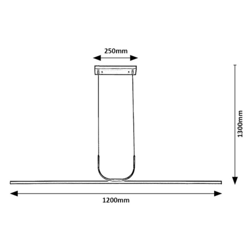 Rabalux - LED-kattokruunu johdossa LED/25W/230V 3000K musta