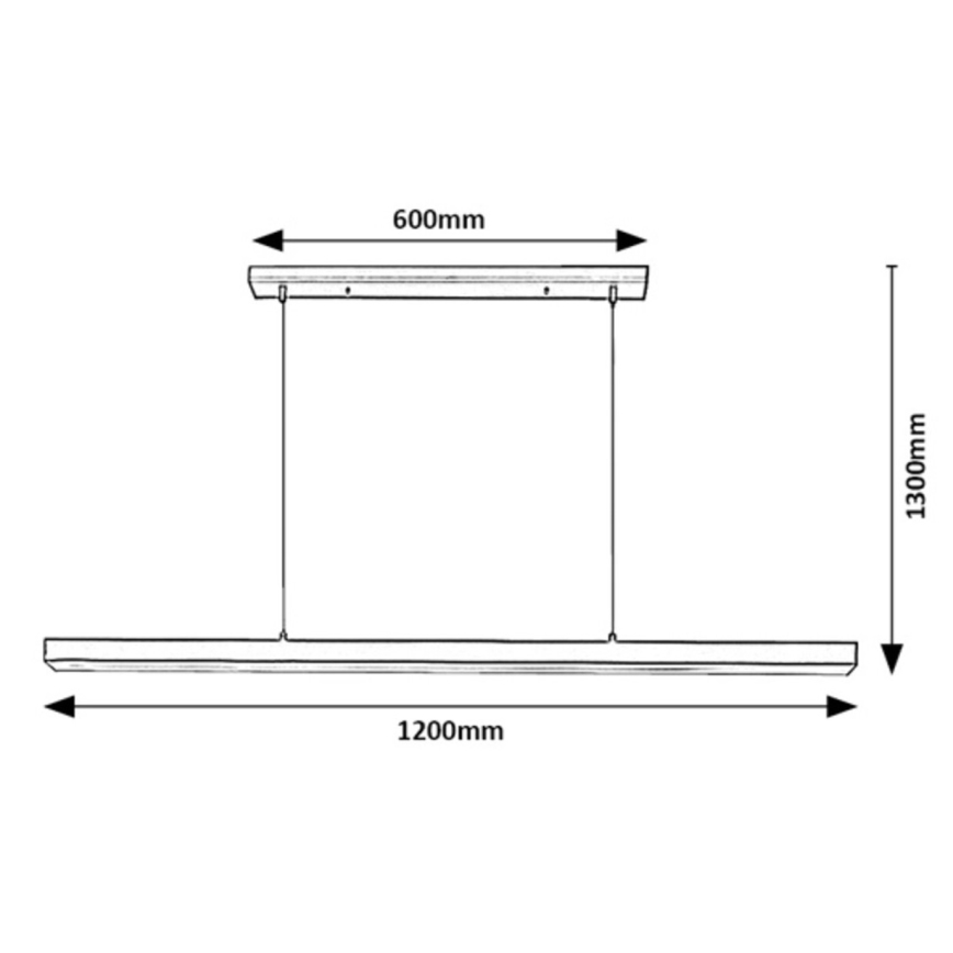 Rabalux - LED-kattokruunu johdossa LED/30W/230V 4000K musta