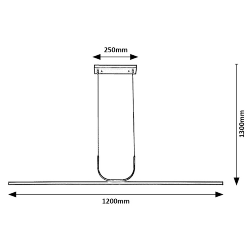 Rabalux - LED-kattokruunu johdossa LED/25W/230V 3000K kiiltävä kromi