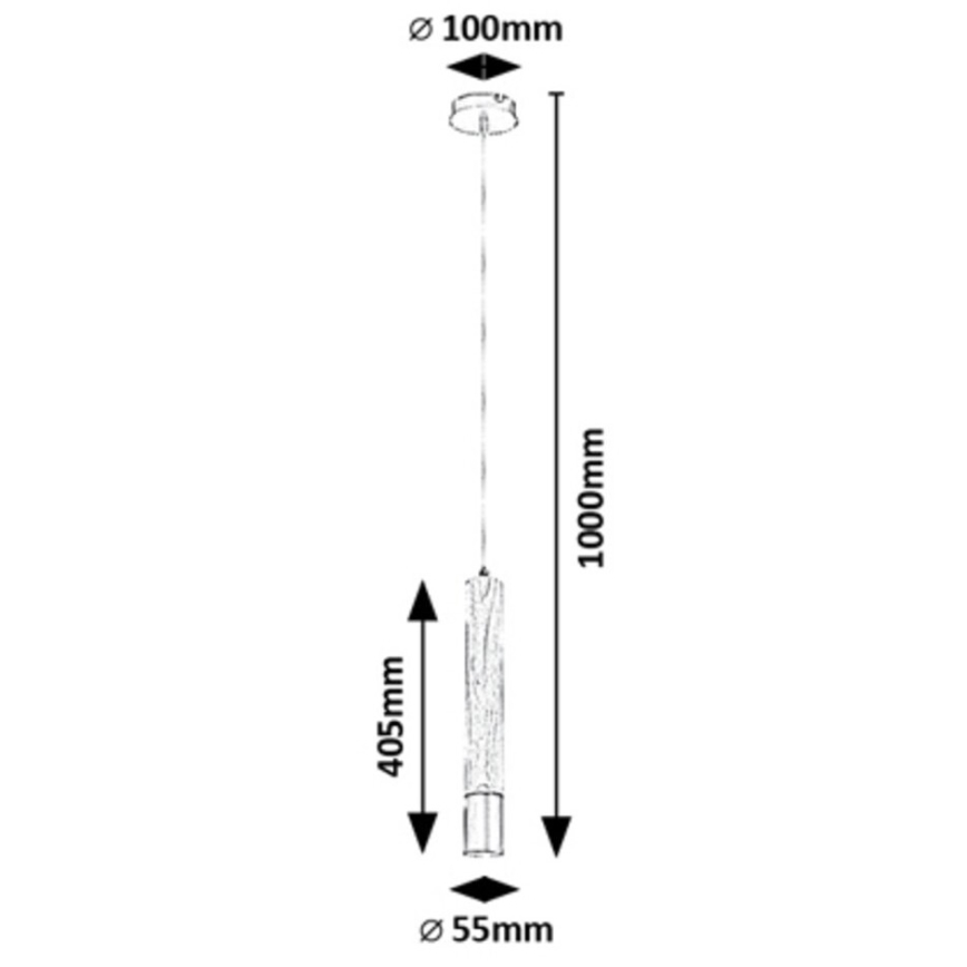 Rabalux - Kattokruunu johdossa 1xGU10/50W/230V pyökki