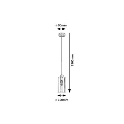 Rabalux - Ripustettava kattovalaisin 1xE27/25W/230V tammi
