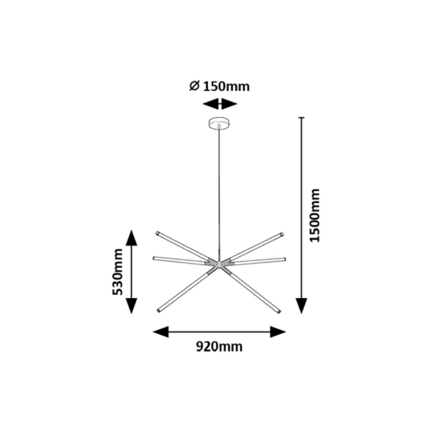Rabalux - LED-kattokruunu johdossa LED/36W/230V 3000K