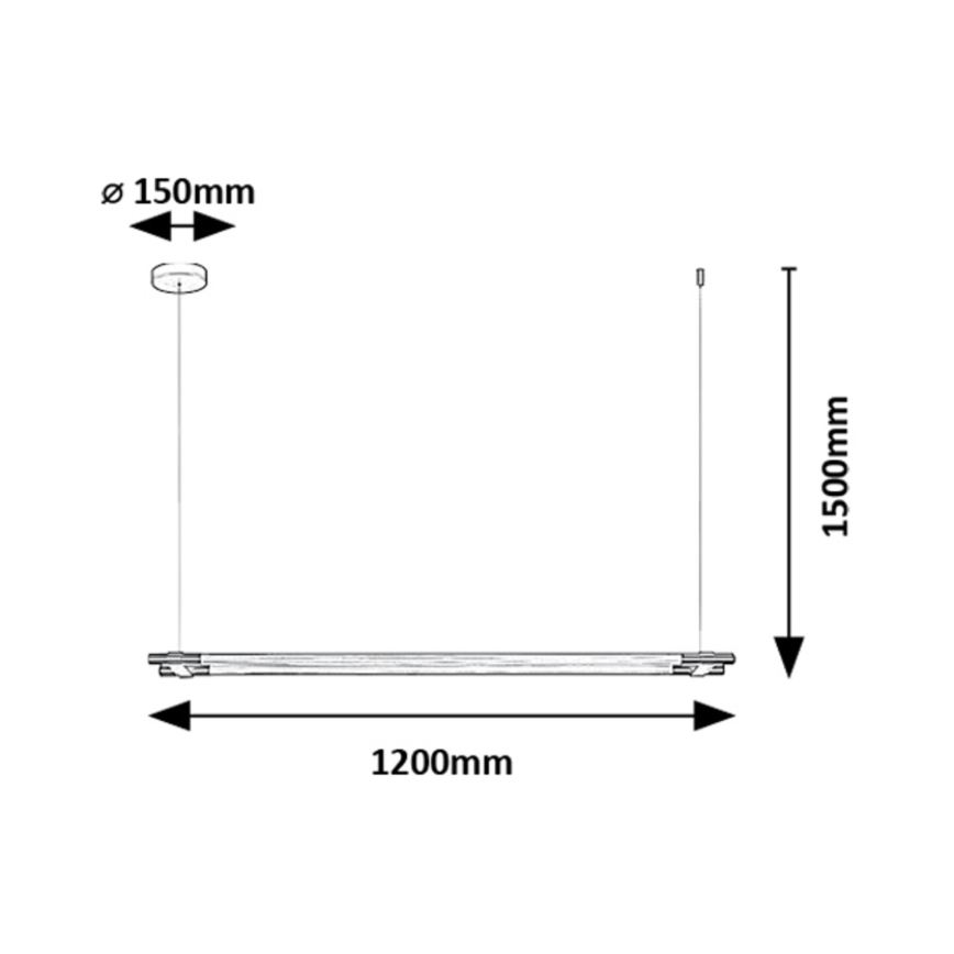 Rabalux - LED-kattokruunu johdossa LED/28W/230V 3000K