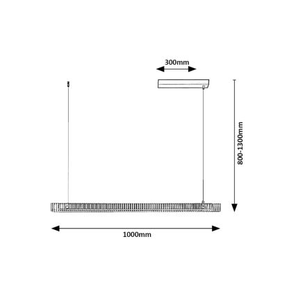 Rabalux - LED-kattokruunu johdossa LED/36W/230V 3000K