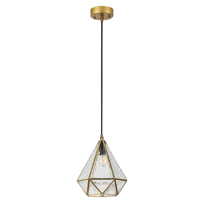 Rabalux - Tiffany värjätty lasi kattokruunu johdossa 1xE14/40W/230V kulta