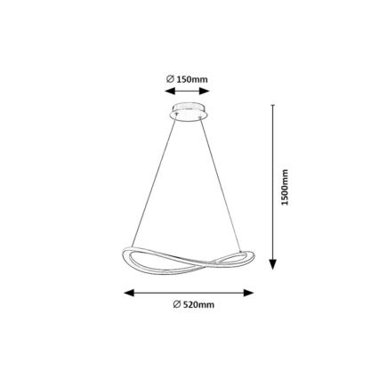 Rabalux - LED-riippuvalaisin vaijerilla LED/40W/230V 3000K