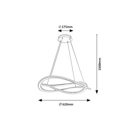 Rabalux - LED-riippuvalaisin vaijerilla LED/72W/230V 3000K