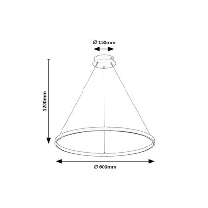 Rabalux - LED-riippuvalaisin vaijerilla LED/55W/230V 3000K