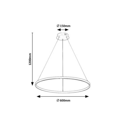 Rabalux - LED-riippuvalaisin kaapelilla LED/55W/230V 3000K