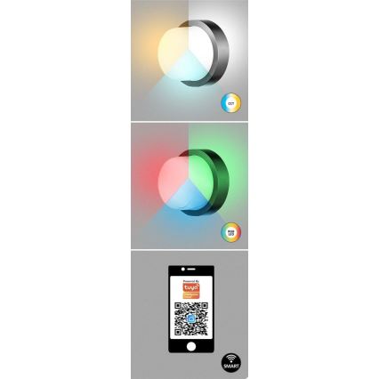 Rabalux - LED RGBW Ulkoseinävalaisin LED/10W/230V IP54 Wi-Fi Tuya