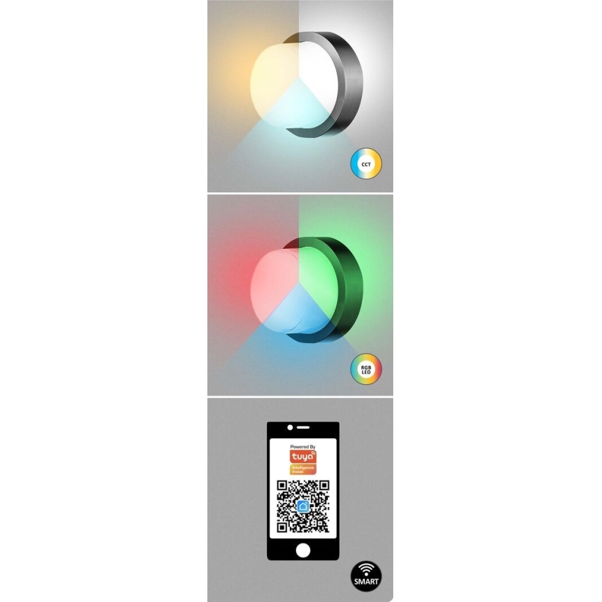 Rabalux - LED RGBW Ulkoseinävalaisin LED/10W/230V IP54 Wi-Fi Tuya