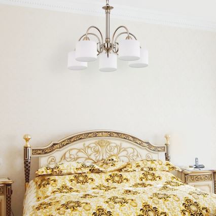 Rabalux 7276 - Kattokruunu EDITH 5xE27/60W/230V pronssi