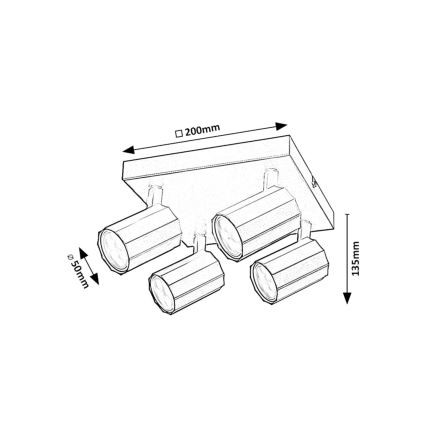 Rabalux - Kohdevalo 4xGU10/5W/230V