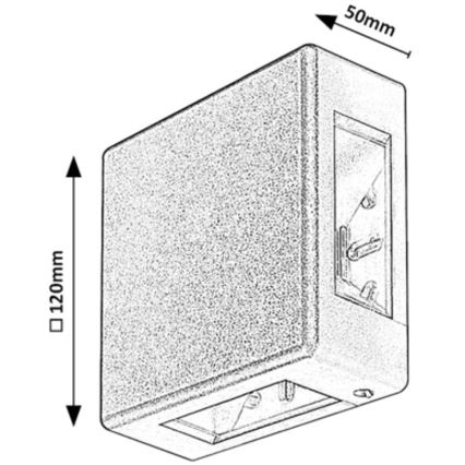 Rabalux - LED-ulkoseinävalo LED/6W/230V IP54 musta