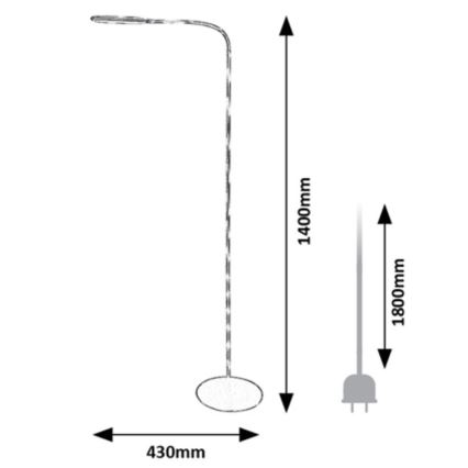 Rabalux - LED himmennettävä kosketusjalustavalaisin LED/10W/230V 3000-6000K musta