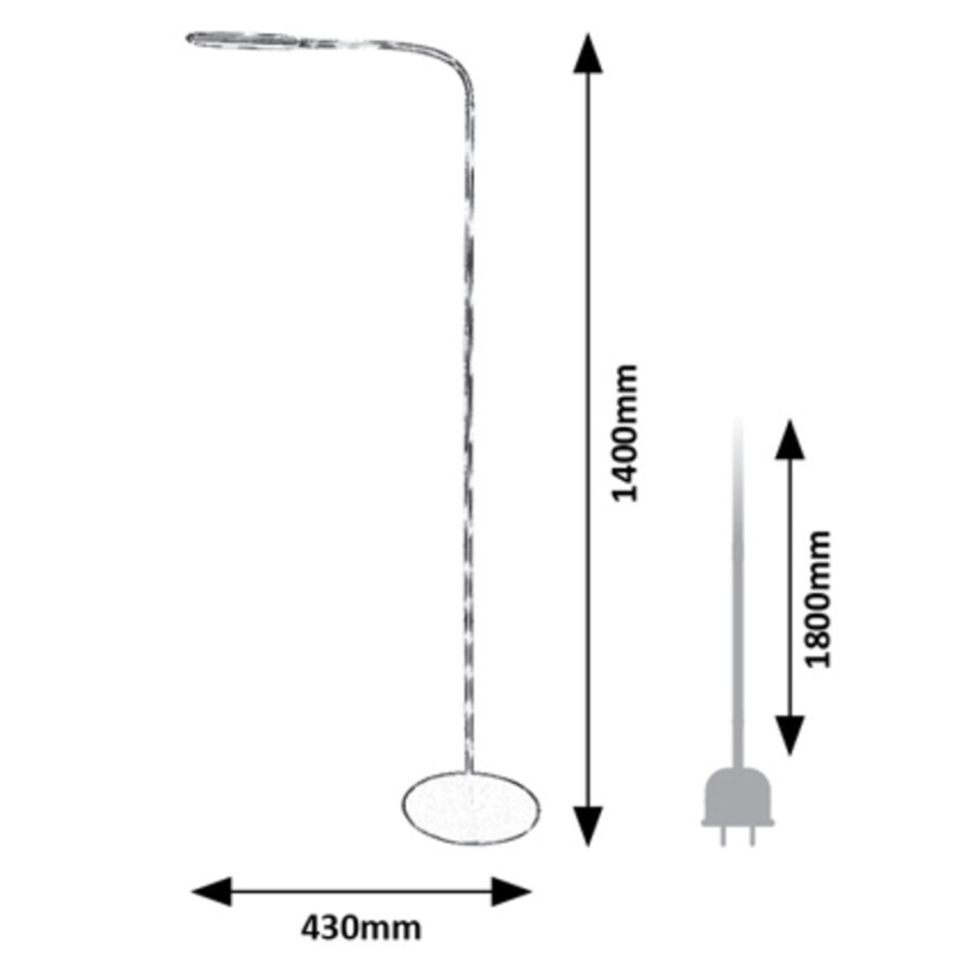 Rabalux - LED himmennettävä kosketusjalustavalaisin LED/10W/230V 3000-6000K musta
