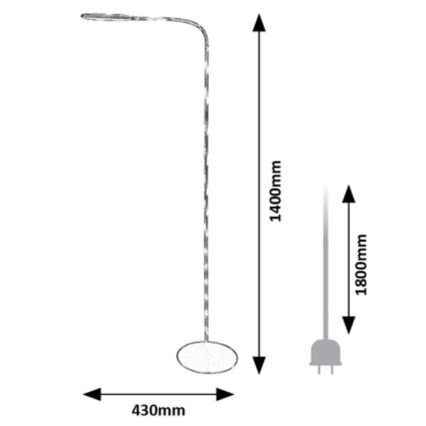 Rabalux - LED himmennettävä kosketusjalustavalaisin LED/10W/230V 3000-6000K harmaa