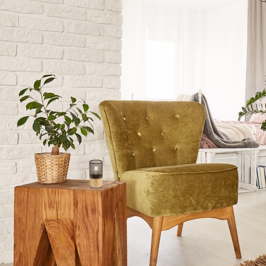 Rabalux - Pöytävalaisin 1xE27/25W/230V pyökki