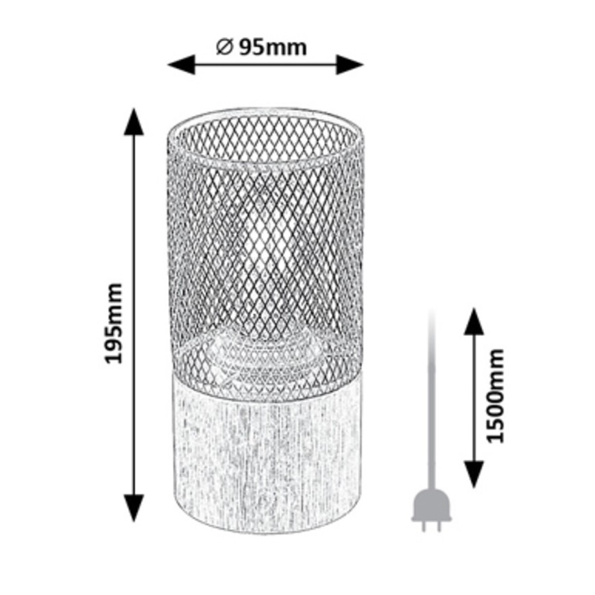 Rabalux - Pöytävalaisin 1xE27/25W/230V pyökki