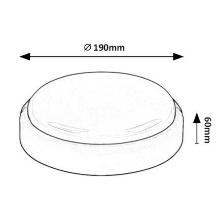 Rabalux - LED Ulkokattovalaisin LED/15W/230V IP54 musta