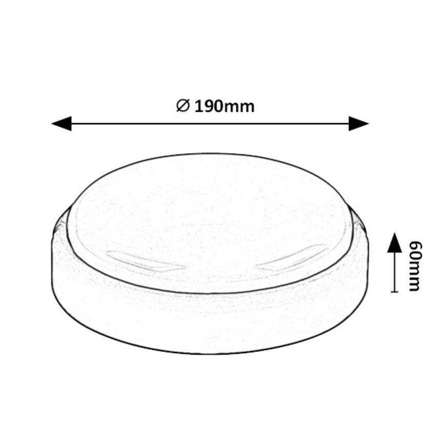 Rabalux - LED Ulkokattovalaisin LED/15W/230V IP54 musta