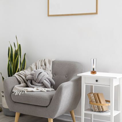 Rabalux - Pöytävalaisin 1xE27/25W/230V tammi