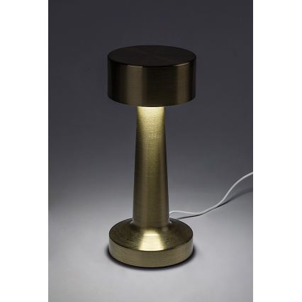 Rabalux - LED Ladattava kosketus pöytävalaisin LED/2,7W/5V 1200mAh 3000/4000/6000K kulta