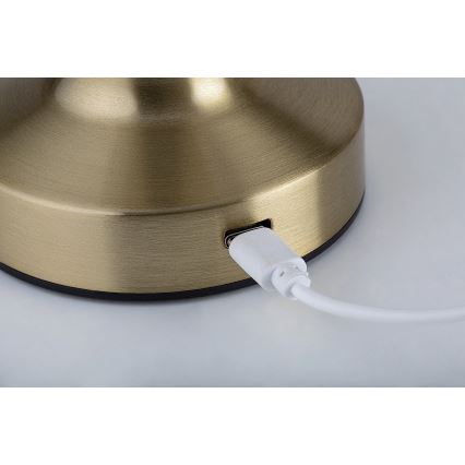 Rabalux - LED Ladattava kosketus pöytävalaisin LED/2,7W/5V 1200mAh 3000/4000/6000K kulta