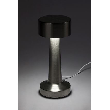 Rabalux - LED Ladattava kosketuspöytävalaisin LED/2,7W/5V 1200mAh 3000/4000/6000K mattakromi