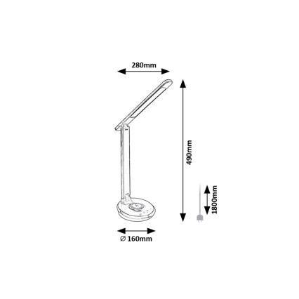 Rabalux - LED RGB Himmennettävä kosketuspöytävalaisin LED/6W/230V 3000/4000/5000K musta