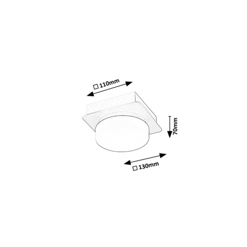 Rabalux - LED-kylpyhuonekattovalaisin LED/5W/230V IP44 4000K musta