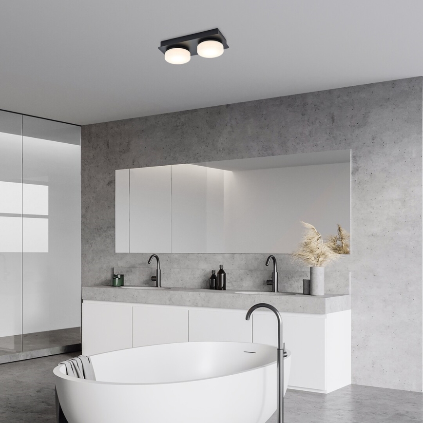 Rabalux - LED-kylpyhuonekattovalaisin 2xLED/5,5W/230V IP44 musta
