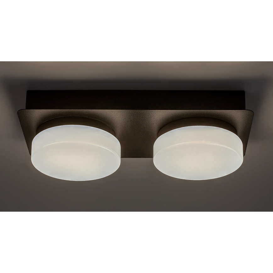 Rabalux - LED-kylpyhuonekattovalaisin 2xLED/5,5W/230V IP44 musta